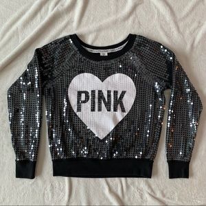 LOVE PINK Sequin Crewneck Sweater size Medium